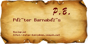 Péter Barnabás névjegykártya